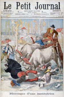 Heroism of a teacher, 1902