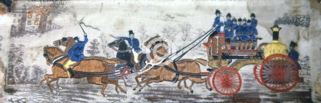 Heroism on Land (Fire Engine), Coventry, 1875/1900. Creator: Thomas Stevens.