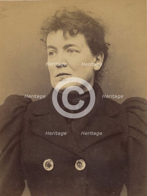 Herman. Caroline. 33 ans, née à Paris Vllle. Couturière. Disposition du Préfet (Anarchie)...., 1894. Creator: Alphonse Bertillon.