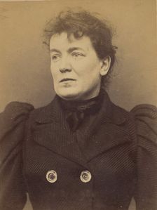 Herman. Caroline. 33 ans, née à Paris Vllle. Couturière. Disposition du Préfet (Anarchie)...., 1894. Creator: Alphonse Bertillon