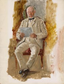 Herman Hallonblad, Sketch for Double Portrait of Herman and Elisabeth Hallonblad, 1888. Creator: Adolf von Becker