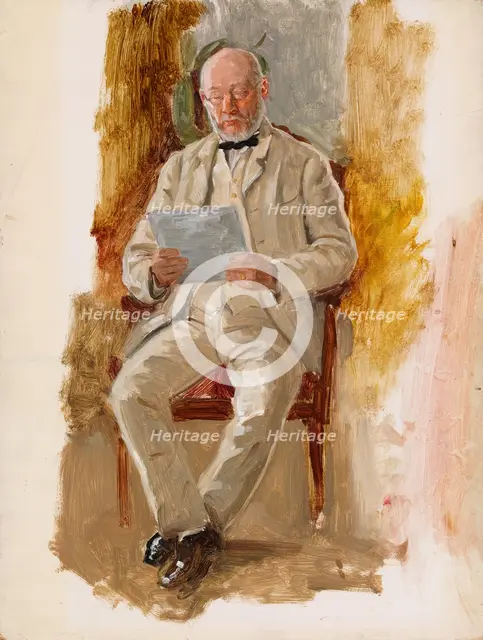 Herman Hallonblad, Sketch for Double Portrait of Herman and Elisabeth Hallonblad, 1888. Creator: Adolf von Becker.