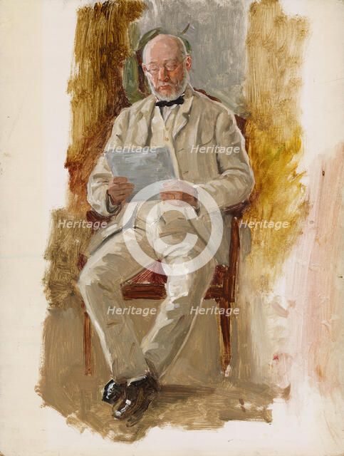 Herman Hallonblad, Sketch for Double Portrait of Herman and Elisabeth Hallonblad, 1888. Creator: Adolf von Becker.