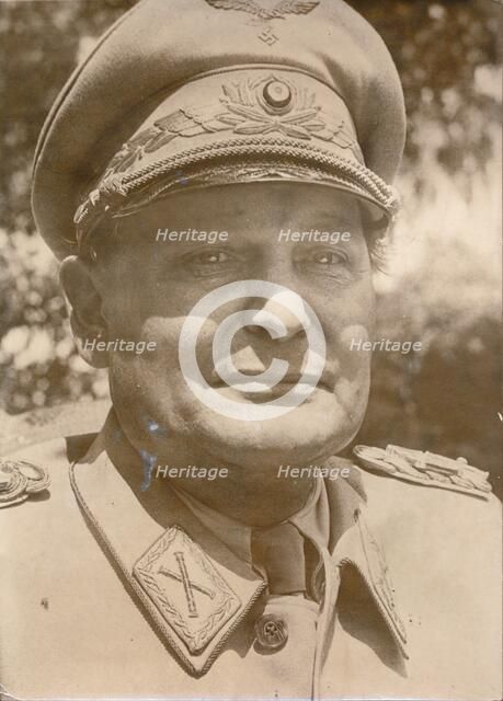 Hermann Göring, German Nazi politician and military leader after his capture, 1945. Artist: Unknown