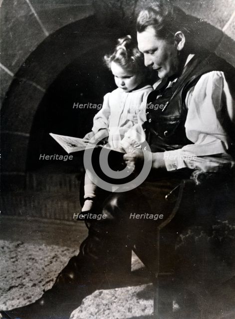 Hermann Göring, German Nazi politician and military leader, with his daughter Edda, c1939-c1942. Creator: Unknown.
