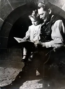 Hermann Göring, German Nazi politician and military leader, with his daughter Edda, c1939-c1942. Creator: Unknown