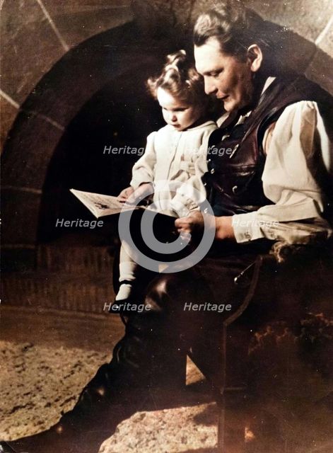 Hermann Göring, German Nazi politician and military leader, with his daughter Edda, c1939-c1942. Creator: Unknown.