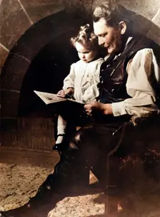 Hermann Göring, German Nazi politician and military leader, with his daughter Edda, c1939-c1942. Creator: Unknown