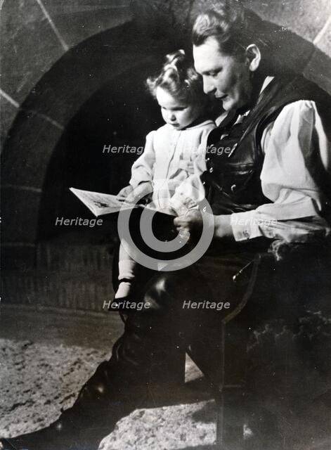 Hermann Göring, German Nazi politician and military leader, with his daughter Edda, c1939-c1942. Artist: Unknown