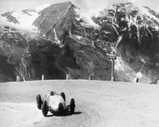 Hermann Muller in an Auto Union, German Mountain Grand Prix, Grossglockner, Austria, 1939
