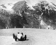 Hermann Muller in an Auto Union, German Mountain Grand Prix, Grossglockner, Austria, 1939