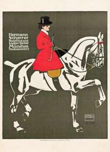 Hermann Scherrer - Sporting and Ladies Tailor, 1908. Creator: Ludwig Hohlwein