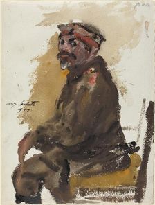 Hermann Struck in Uniform, 1914. Creator: Lovis Corinth