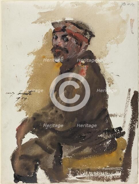 Hermann Struck in Uniform, 1914. Creator: Lovis Corinth.