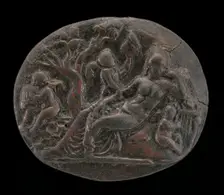 Hermaphrodite and Three Cupids, 15th century. Creator: Unknown