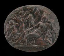 Hermaphrodite and Three Cupids, 15th century. Creator: Unknown