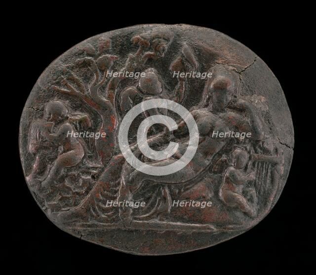 Hermaphrodite and Three Cupids, 15th century. Creator: Unknown.