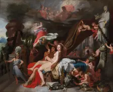 Hermes Ordering Calypso to Release Odysseus, c. 1670. Creator: Gerard de Lairesse (Flemish, 1641-1711)