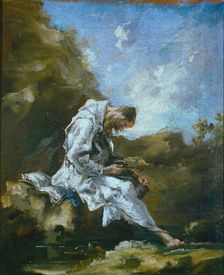 Hermit in the Desert, First third of 18th century. Creator: Magnasco, Alessandro (1667-1749)