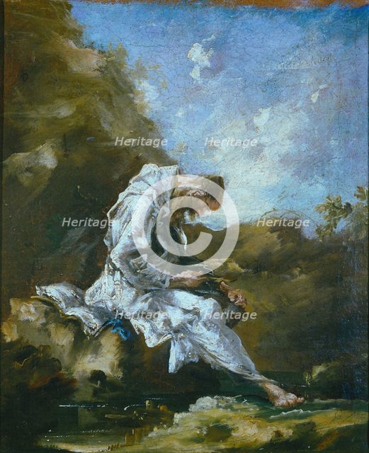 Hermit in the Desert, First third of 18th century. Creator: Magnasco, Alessandro (1667-1749).