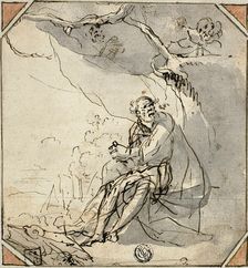Hermit Saint in Cave, n.d. Creator: Unknown
