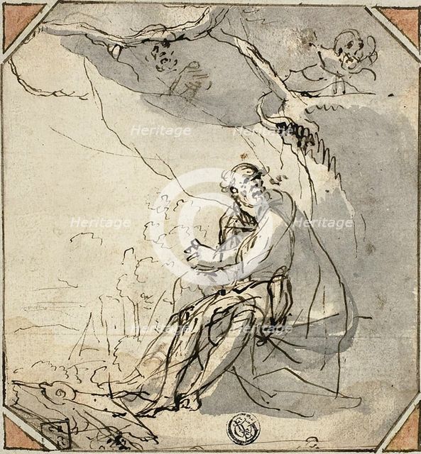 Hermit Saint in Cave, n.d. Creator: Unknown.