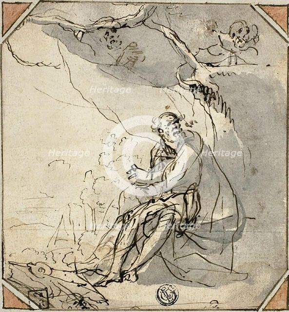 Hermit Saint in Cave, n.d. Creator: Unknown.