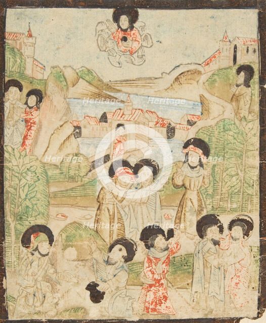 Hermit Saints (Schr. 1773b), 15th century., 15th century. Creator: Anon.