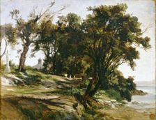 Hermitage of San Vicente de la Barquera, c1872. Creator: Carlos de Haes