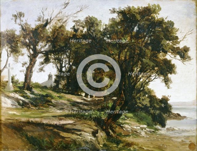 Hermitage of San Vicente de la Barquera, c1872. Creator: Carlos de Haes.