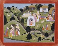 Hermitage of Valmiki, Folio from the "Nadaun" Ramayana (Adventures of Rama), c1820. Creator: Unknown