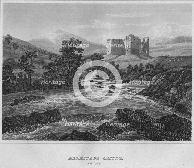 'Hermitage Castle. Liddisdale', 1814. Artist: John Greig.