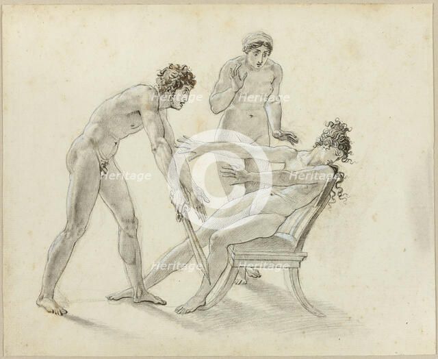 Hermione Rejecting Orestes, c. 1799. Creator: Girodet de Roucy-Trioson.