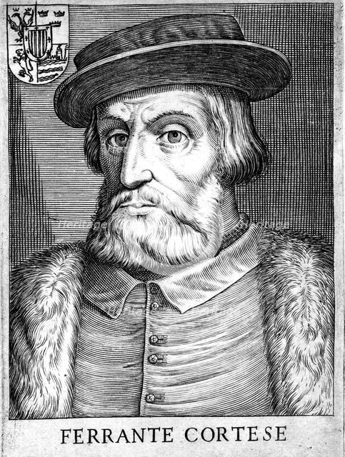 Hernan Cortes (1485-1547), Spanish conquistador who conquered Mexico. Artist: Unknown