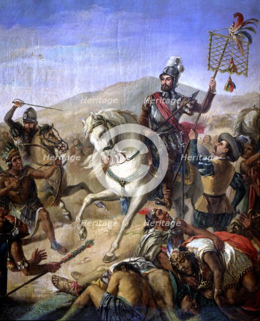 Hernán Cortés in the battle of Otumba', July 7, 1520.