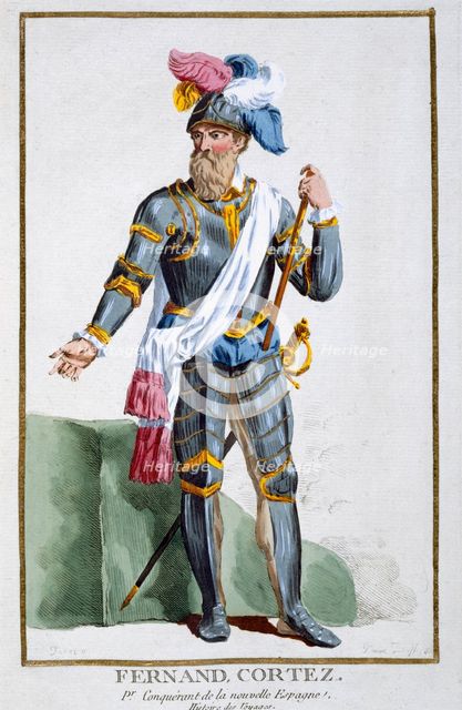 Hernan Cortes, Spanish conquistador, (1780). Creator: Pierre Duflos.