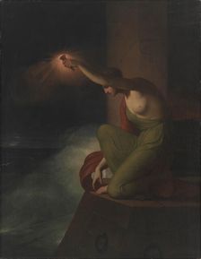Hero Waiting for Leander, 1808. Creator: Høyer, C.F. (Christian Fædder) (1775-1855)