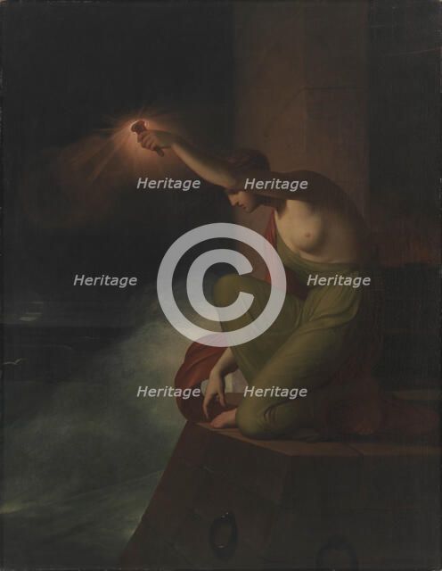 Hero Waiting for Leander, 1808. Creator: Høyer, C.F. (Christian Fædder) (1775-1855).