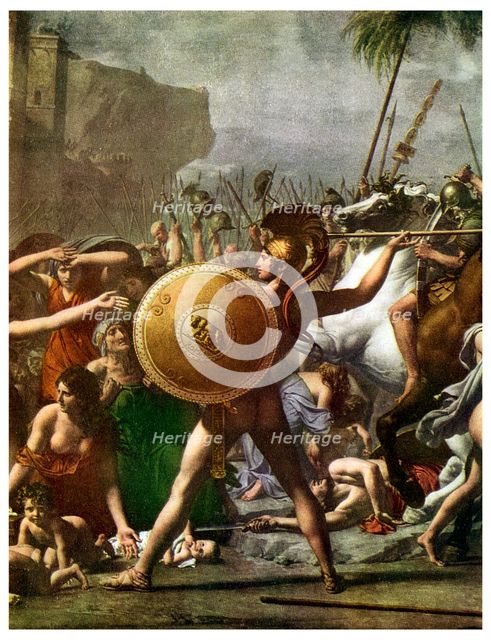 Hero worship: detail from 'The Intervention of the Sabine Women', 1799 (1956). Artist: Unknown