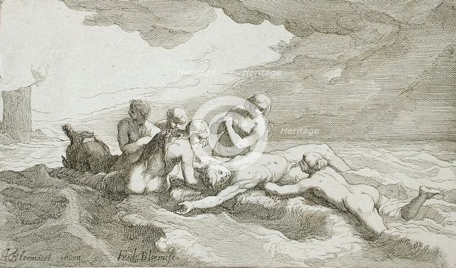 Hero and Leander, 17th century. Creator: Frederick Bloemaert.
