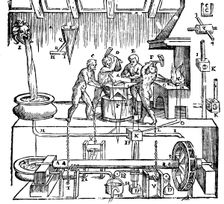 Hero of Alexandria's mechanical blacksmiths, (1st century) 1647
