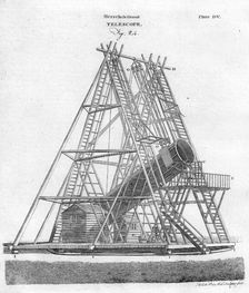 Herschels Grand Telescope, (Fig. 24), pub. 1797. Creator: English School (18th Century)