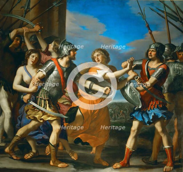 Hersilia Separating Romulus and Tatius, 1645. Creator: Guercino (1591-1666).