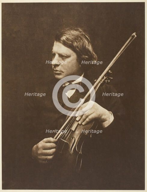 Herr Joseph Joachim, 1868, printed 1875. Creator: Julia Margaret Cameron.