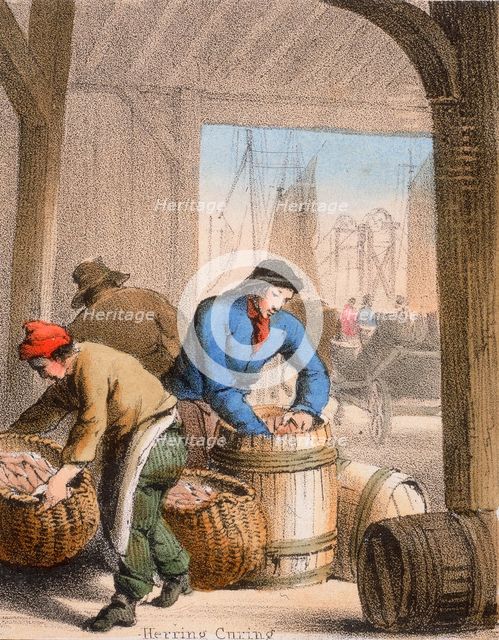 'Herring Curing', c1845. Creator: Benjamin Waterhouse Hawkins.