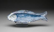 Herring Dish, Delft, c. 1740. Creator: Delftware
