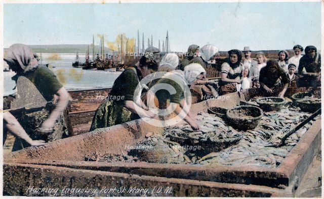 'Herring industry, Port St Mary, Isle of Man', 1920. Artist: Unknown