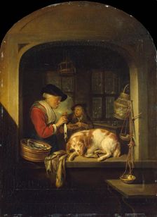 Herring Seller, 1673. Creator: Gerrit Dou