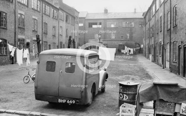 Hertford Square, Coventry, West Midlands, 1953. Artist: John Prest.