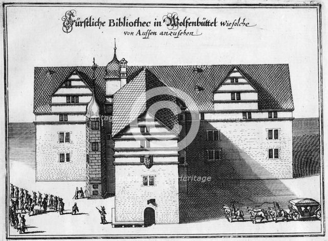 Herzog August Library in Wolfenbüttel, Between 1655 and 1660. Artist: Merian, Matthäus, the Elder (1593-1650)